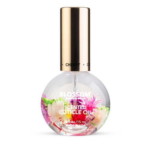 Blossom Hydrating, Moisturizing, Strengthening, Scented Cuticle Oil, Infused with Real Flowers, Made in USA, 0.42 fl. oz, Cherry