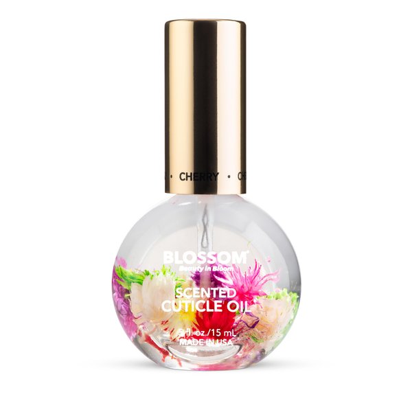 Blossom Hydrating, Moisturizing, Strengthening, Scented Cuticle Oil, Infused with Real Flowers, Made in USA, 0.42 fl. oz, Cherry