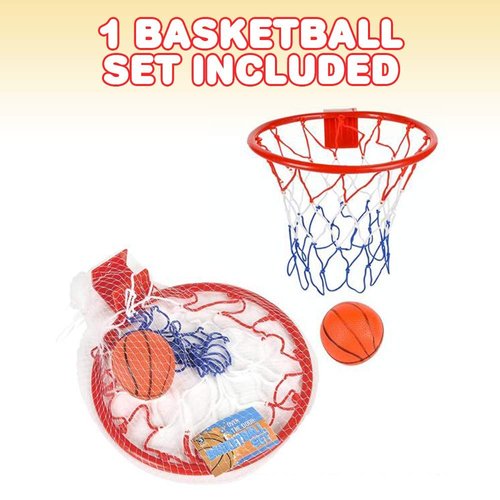 ArtCreativity Over The Door Basketball Hoop Game - includes 1 Mini Basketball and 1 Net Hoop, Indoor Mini Basketball Hoop Set for Home, Office, Bedroom, Cool Birthday Gift for Boys and Girls