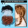 FANDAMEI Elastic Hair Ties Kit, Hair Accessories for Women with Elastic Hair Bands, Black Hair Ties, Cotton Hair Tie, Rubber Hair Bands, Hair Pins, Tie Hair Tools, Rat Tail Comb, Hair Ties Kit
