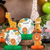 Safari Birthday Decorations Table Centerpiece - Jungle Animals Theme Party Supplies, Honeycomb Table Toppers for Animal Jungle Theme Party Decorations