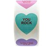 Valentine Candy Hearts Stickers / 500 Valentine's Day Labels / 1 1/8" Heart Envelope Seals