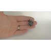 Generic Small tiny dark silver metal hair claw clip with gray crystals (Pattern: 1)