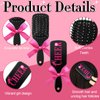 SiliFine 24 Pcs Cheer Hair Brush Wet Detangling Cheer Brush and Comb Set with Polka Dots Cheer Party Favors Plastic Fine Wide Hair Comb for Cheer Team Gifts Sport Cheerleader Gifts for women(Classic)