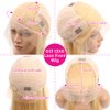 SUPSYOUSF 30 Inch Lace Front Wig Human Hair 613 13X6 Transparent Lace Deep Wave 180 Density Free Part Blonde Lace Front Wigs Human Hair Pre Plucked with Baby Hair 613 HD Lace Frontal Wig for Women