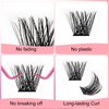 Lash Clusters DIY Eyelash Extensions 96 Clusters Lashes D Curl 0.07 Natural Individual Lash Extensions Mixed Tray False Eyelashes Soft & Strong Thin Band DIY at Home (F32-0.07D, 8-16mm)