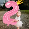 40 Inch Number Balloon 8, Pink Foil Balloons 8 Big Balloon, 8th Pink Party Supplies, 8 18 80 Birthday Balloons for Woman Girl,Wedding Anniversary