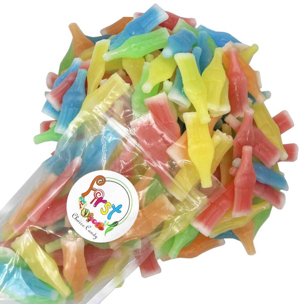 FirstChoiceCandy Wax Bottles Nostalgic Fun Candy Drink (1 Pound (Pack of 1))