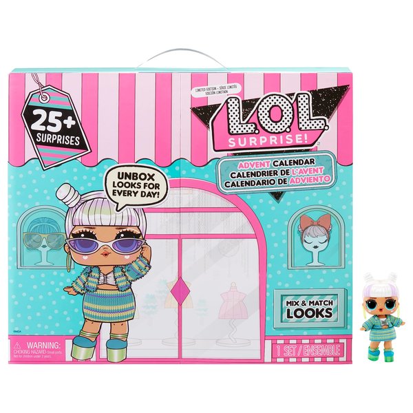 L.O.L. Surprise! Advent Calendar w/ 25+ Surprises, Accessories, Interactive Packaging, Holiday Advent Calendar, Mix&Match Outfits, Shoes, Accessories, Limited Edition Doll, Collectible, Girls Gift 4+