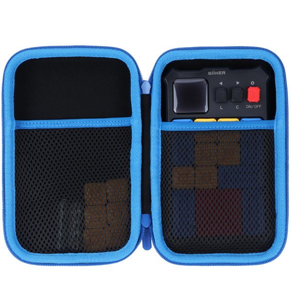 Lebakort Storage Case Compatible with GiiKER Super Slide Puzzle Games Original 500+ Challenges Brain Teaser Puzzle Toys Kids Teens (Black + Blue Case)