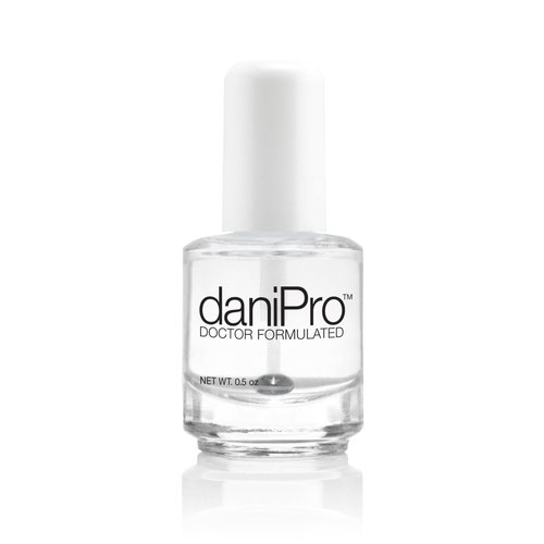 daniPro Doctor-Formulated Clear Base Coat Nail Polish, 0.5 oz - Base Coat Nail Polish with Undecylenic Acid, Vitamins & Biotin - Nail Base Coat for Stronger, Healthier Nails, Manufactured in the USA