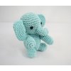 Skelapparel Endless Fun Dog Teeth Cleaning Cotton Crochet Squeaky Dog Toy for Small Dogs - Baby Elephant