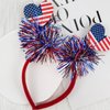 QDTK Fourth of July Headband Flag Heart Ribbon Patriotic Head Boppers Cute Design Energetic Hair Band Hair Accessories Holiday Party Headdress Hair Supplies for Women Girls
