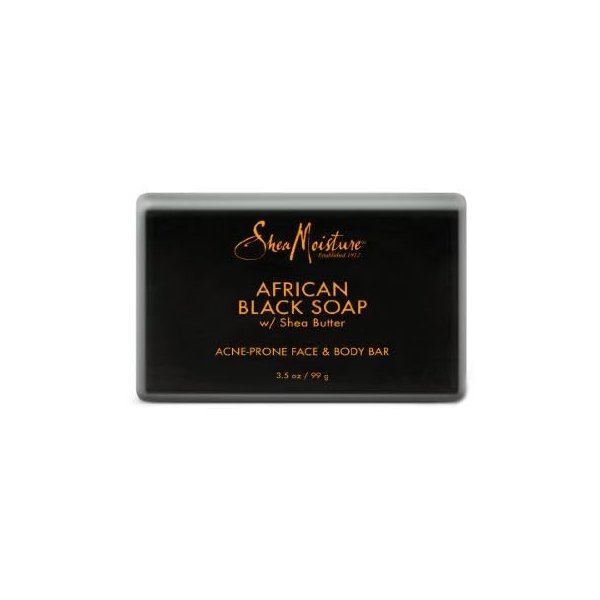 Sheamoisture Face and Body Bar for Oily, Blemish-Prone Skin African Black Soap Paraben Free 3.5 Oz