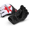 Starpro MMA Grappling Gloves Training - Good for Kickboxing Martial Arts Karate Combat Cage Fight Sparring Punch Bag Boxing Mitts | Synthetic Leather for Men & Women White & Red (White/Black, XL)