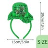 Doneace St. Patrick's Day Headbands for Kids Green Top Hat Headband Irish Sequin Shamrock Leprechaun Hat Hairband Irish Day Headpiece Hair Hoop Holiday Cosplay Costume Cute Hair Accessories 1Pcs