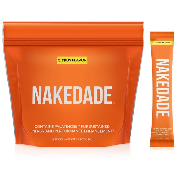 Nakedade – Performance Enhancing Sports Drink Powder - Citrus Flavor Electrolyte Powder – No GMOs or Artificial Sweeteners, Gluten-Free, Soy-Free, Dairy-Free –
