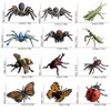 Fantarea 12 PCS Wild Animal Figures Model Insect Spider Playset Party Favors Supplies Cake Toppers Set Toys for 5 6 7 8 Years Old Boys Girls Kid Toddlers