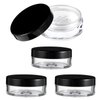 10ml/0.34oz Refillable Loose Powder Containers 4Pcs Reusable Plastic Loose Powder Compact Empty Travel Powder Container No Leak Loose Powder Compact with Elasticated Net Sifter