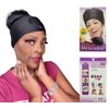 Mrs Gwen Hair & Accessories Qfitt Foam Deluxe Adjustable Mesh Headband Head Wrap Hair Scarf Night Cap (Black)