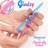 Genuine Czech Glass Nail File Set - Multi-functional Shiner Buffer, Callus Remover Foot Rasp, Precision Filing Cuticle Pusher, Etched Surface, Manicure & Pedicure, Professional Care, Quality by GLADZY