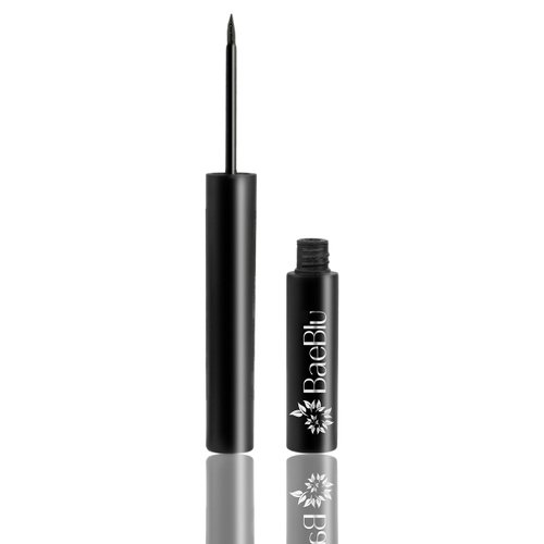 BaeBlu Organic Liquid Eyeliner, 24 Hour Wear, Waterproof, Non-Irritating 100% Natural, Gluten Free, Deep Black