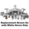 Replacement Part for Fisher-Price Little People Nativity Set - FPT07 ~ Brown Ox with White Horns ~ Works with Many Sets