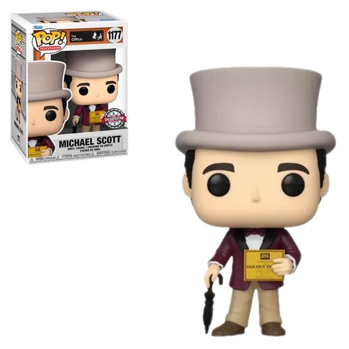 Funko The Office Michael Scott Golden Ticket Pop! Vinyl Collectible Toy Figure - Limited Edition Exclusive