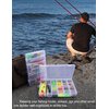 Beoccudo Tackle Box Fishing 3600 Tackle Box Organizer 2 Pack Clear Tacklebox Bead Organizer Box Plastic Organizer Tackle Storage Boxes with Dividers