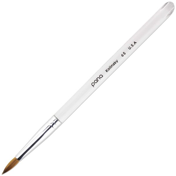 pana Finest Kolinsky 100% Pure Kolinsky Acrylic Nail Brushes (Round Shape) (Size # 6)