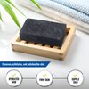 T.Taio Esponjabon Charcoal Soap Sponge - Cleansing Shower Scrubber - Cleaning Bath Wash Scrub - Oil Removal - Massage & Lather Foot, Elbow, & Face - Bathroom Accessories - Charcoal