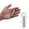 SHD Pill Box Keychain Waterproof Single Chamber Stainless Steel Pill Organizer for Outdoor Travel Camping