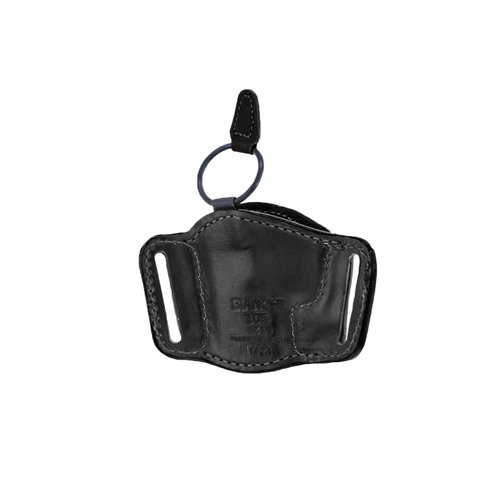 Bianchi 105 Minimalist, Suede Lined, Premium Leather Holster w/Elastic Strap & Leather Tab, Black, Right Hand, SZ13/15, Beretta 92F, 92FS, 96FS, Glock 17, 19, 22, 23, 26, 27, S&W M&P 1.0/2.0 9mm, .40, .45, Taurus PT-111