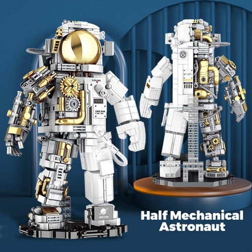 GoolRC Space Astronaut Building Block Set, 1078 Pcs Half Mechanical Astronaut Building Kit with Display Stand, Educational STEM Toys Spaceman Building Kits Gifts for Teen Boys Girls Kids