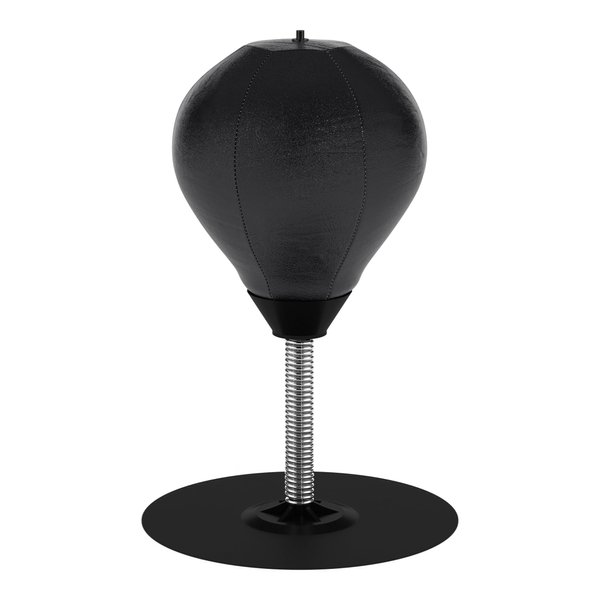 Stress Relief Desktop Punching Bag I Comes with Desk Clamp and Extra Strong Suction Cup I Black