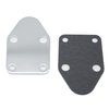 MitasQ Kauklibna Fuel Pump Plate, Chrome Fuel Pump Block Off Plate with Gasket for SBC 283 327 305 350 383 400 SB Engine