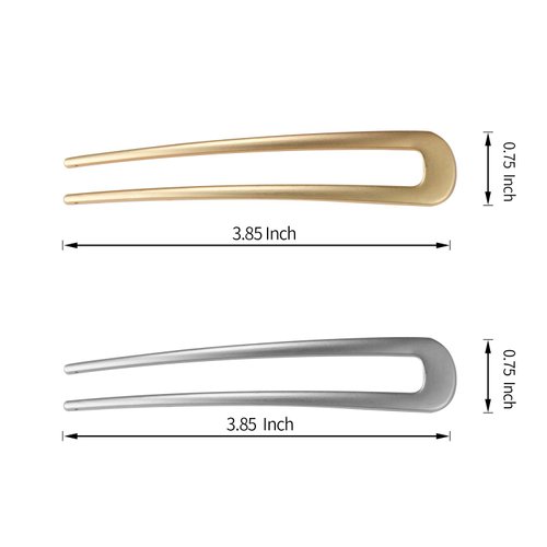 U-Shaped Hair Pins Metal Vintage Hair Sticks French Hair Pin Hairstyle Chignon for Women Girls,4PCS (Multiple)-Style 5