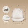 Earnest Living Rose Essential Oil Diffuser 150 ml Mini Ultrasonic Aromatherapy Diffuser for Bedroom, Desk – BPA Free, Quiet Mist, 7-Color Light, Auto Shut-Off, Gift for Women – Frosted White