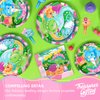 Treasures Gifted Girl Dinosaur Plates 24ct - 9 Inch Little Dinosaur Party Plates - Girl Dinosaur Party Decorations - Dinosaur Decorations for Birthday Party - Girl Dinosaur Party Supplies