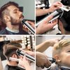 KEMEI Silver Hair Clippers for Men，Cordless Clipper Professional Barber Clippers，USB Rechargeable Wireless Haircut Clippers km-2481