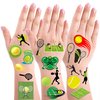 OriniPlay 300 Pieces Tennis temporary Tattoos Stickers for Kids - Tennis Sports Themed Party Supplies Decorations Tennis Racket Baby Shower Birthday Party Tattoos(24 Sheets)