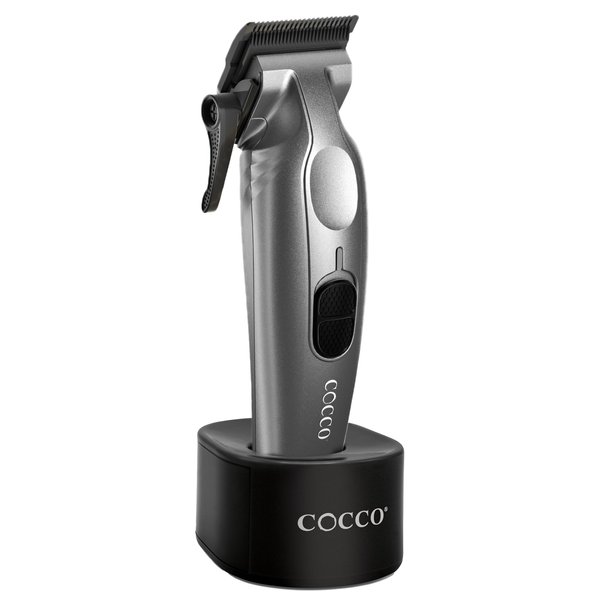 Cocco Veloce Pro Clipper, CVPC Digital Gap Ambassador Graphene Taper BladeProfessional Hair Clippers, High-Torque BLDC Motor, All-Metal, Cordless, Charging Base Sold Separately, Matte Grey
