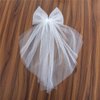 Party Decorations Hair Bow Barrettes Bridal Veils Pearl White Hair Bow Clips Accessories Bride to Be Shower Gift Bridesmaid Veils (Angle)
