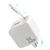 Retractable Wall Charger,35W PD Fast USB C Charger Block with Retractable Type-C Cable,Portable Charger Fast Charging Adapter with Foldable Plug for iPhone 16/15,iPad Pro 13,12.9,11 inch,Galaxy,Pixel