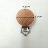 5pcs Natural Beech Wood Pacifier Clips Teething Grasping Toy Suspender Clips Charm Antique DIY Wooden Pacifier Chain Accessory (3cm/5pcs)