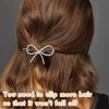 4Pcs Metal Bow Hairpins, Hair Clips for Women Girls,Gold and Silver Bowknot Barrettes Simple Bow Hair Barrettes, Bow Hair Clips and Hair Pin