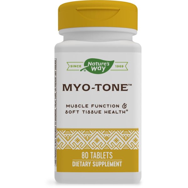 Nature's Way Myo-Tone - Muscle Function & Soft Tissue Health* - With Magnesium, Vitamins & B Vitamins – Gluten Free & Vegetarian - 80 Tablets