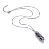 PESOENTH Amethyst Tree Of Life Wire Wrapped Reiki Healing Crystal Pendant Necklace Purple Quartz Gemstone Hexagonal Pointed Energy Stone Pendant Jewelry for Women
