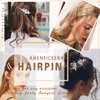 Aneneiceera Bride Wedding Crystal Hair Comb Clip Silver Hair Side Combs Flower Hair Comb Rhinestone Headpieces Bride Hair Piece bridesmaid Hair Accessories for Women and Lady Girls(Silver)