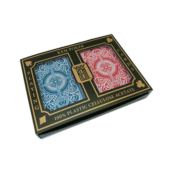 KEM Arrow Red and Blue, Poker Size-Jumbo Index Playing Cards (Pack of 2) - 1007284,Arrow Red/Blue